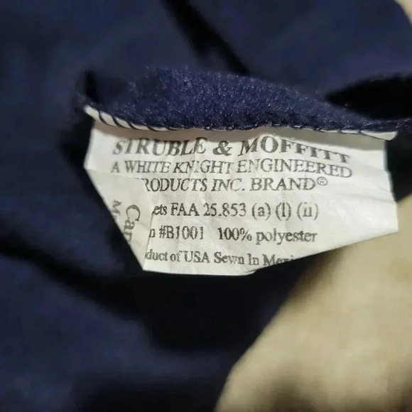 Struble & Moffitt Blanket 40" x 60" Navy Blue Throw Lightweight - Picture 2 of 2